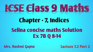 quotICSE Class 9 Maths Chapter 7 Indices Exponents Selina Concise Maths Ex 7B Solution Q 814quot [upl. by Lamrouex]