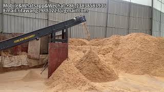 Wood hammer mill from wood chips to sawdust [upl. by Akienom]