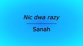 Nic dwa razy  Sanah karaoke cover [upl. by Nahsed]