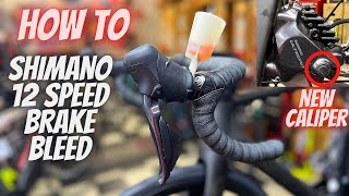 EASY HOW TO BLEED SHIMANO 12 SPEED ROAD HYDRALIC BRAKES 105 ULTEGRA DURA ACE 7100 8170 9200 [upl. by Neetsuj]