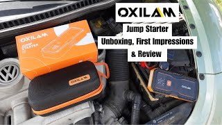 OXILAM Jump Starter  Unboxing First Impressions amp Review [upl. by Caralie172]