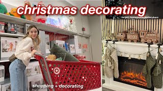 DECORATING MY HOUSE FOR CHRISTMAS  new couch viral xmas tree target runs [upl. by Nylirret]