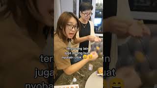 Reaksi keluarga Bos makan CILOK bumbu kacang 🤭🤭 [upl. by Nyleda]