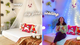 DIY Canopy Floor Seating Ideas for Living Room [upl. by Releehw]