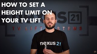 How to Set a Height Limit on your TV Lift  Nexus Labs [upl. by Ellissa]