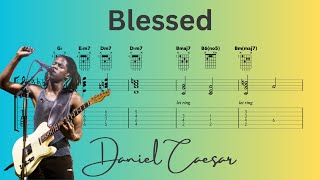 Blessed Guitar Chords  Daniel Caesar [upl. by Ardnuyek]