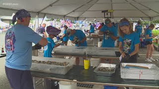 Milford Oyster Festival has 30000 oysters all harvested in local waters [upl. by Eniowtna]