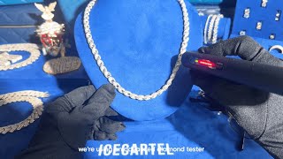 7MM Moissanite Rope Chain  ICECARTEL [upl. by Best]