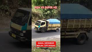 Malah Di Asapin Sama Super Hd Canter Hdv Gagal Mengejar canter hd tanjakanbatununggul trukmania [upl. by Arobed]