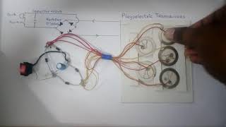 Generating electricity from piezoelectric plates [upl. by Lemar]