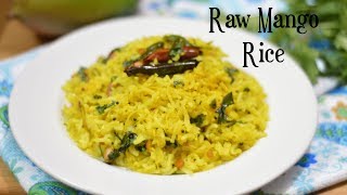 Raw Mango RiceMavinakayi ChitrannaEasy Mango Rice RecipeLeft over rice recipe [upl. by Adnuhsor]