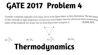 Problem GATE 2017  Thermodynamics [upl. by Enirbas]