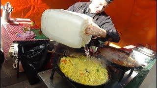 PAELLA RECIPE Spanish Inspired Food made with Indian Basmati Rice Whitecross Street Market London [upl. by Neved508]