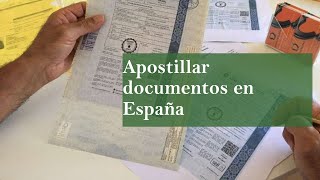 Dónde apostillar documentos en España [upl. by Vladi]