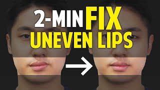 Fix Uneven Lips Uneven Smile｜Facial Asymmetry in 2Minute｜Balancing Exercises [upl. by Gavrila]