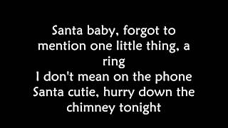 Gwen Stefani  Santa baby LYRICS Ohnonie HQ [upl. by Wooldridge]