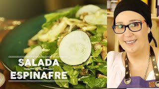 SALADA DE ESPINAFRE DA MAMY COM PAULA LABAKI [upl. by Nivled588]