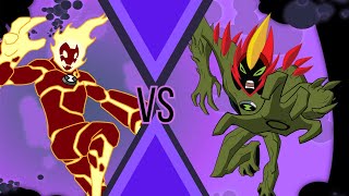 Heatblast Vs Swampfire  Ben 10 Vs Ben 10 Explained [upl. by Noirred]