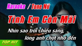 Tình Em Còn Mãi Mỹ Tâm Karaoke Tone Nữ  Nhạc Sống Dễ Hát TOP HIT KARAOKE [upl. by Narad]