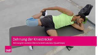 Dehnung der Kniestrecker  Patellaspitzensyndrom Übungen [upl. by Kappenne]