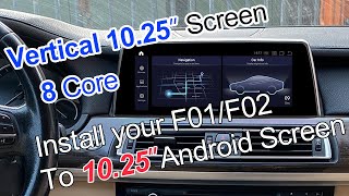 How to install BMW 7 Series F01 F02 Vertical Screen Android Qualcomm 8 Core 464G Smart Multimedia [upl. by Arehahs]