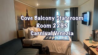 Cove Balcony Stateroom Tour  Carnival Venezia [upl. by Nnylf620]