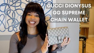 GUCCI DIONYSUS SUPREME CHAIN WALLET  review what fits inside  5 year update [upl. by Garret249]