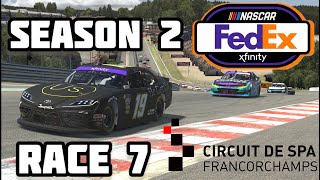 NASCAR iRacing FedEx Xfinity Series S2 R7 SpaFrancorchamps LIVE [upl. by Wimsatt330]