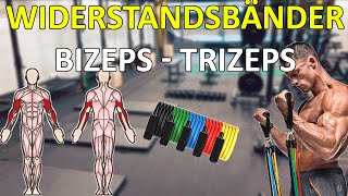 10 Übungen für Bizeps und Trizeps mit Widerstandsbändern  Fitness Band für Zuhause oder Unterwegs [upl. by Flower]