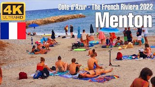 🇫🇷Ep1 4K UHD MontonFrance walking tour August 2022 Menton a Charming town on the French Riviera [upl. by Leroj]