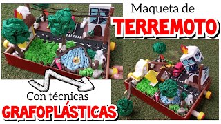 Maqueta de terremoto con técnicas grafoplásticas  Arous Mosu  DIY [upl. by Alrad]