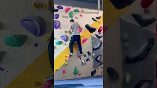 🩷v3 sidepull overhang bouldering [upl. by Aitercal]