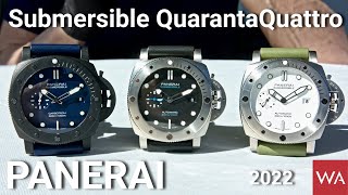 Panerai Submersible QuarantaQuattro New 44mm cases in 316L Steel amp Carbotech [upl. by Adolphe]