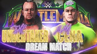 WWE 2K18 WrestleMania 34  The Undertaker vs John Cena Match [upl. by Suiradal]