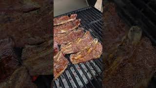 Grilled Flanken Short Ribs gamedayfood [upl. by Derej]