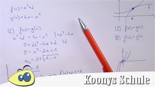 Berührproblem Berührpunkt  erklärt und vorgerechnet  Analysis Mathe Abitur [upl. by Aleciram]