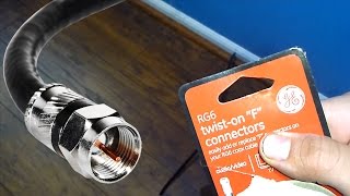 How to Install a Coax Cable F Connector with Common Tools [upl. by Alejandrina]