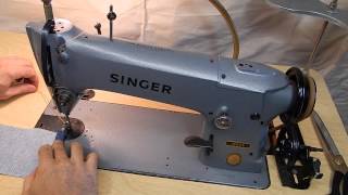 Singer 196K5 Heavy Straight Sewing Machine with Reverse [upl. by Savvas]