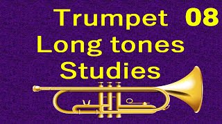 Trumpet Long tone Studies 008  Moving Long Tones by Paolo Trettel No4 [upl. by Tyra355]