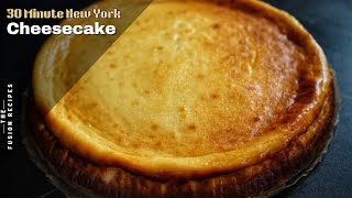 How To Make A New York Cheesecake  30 Minute New York Cheesecake  Let The Oven Do The Work [upl. by Atterual]