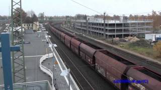 Br 185Doppeltraktion mit schwerem Kohlezug durch Buchholz Class Br185 Doubleheader  Coal Train [upl. by Conte]