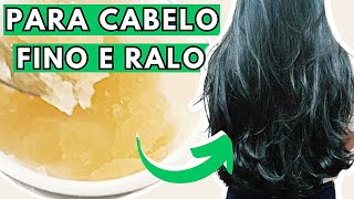 Shampoo para ENGROSSAR CABELO FINO e RALO  Gelatina para engrossar o cabelo [upl. by Yenot]