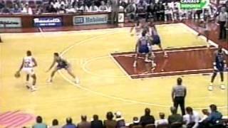 Houston Rockets vs NJ Nets Olajuwon vs Petrovic [upl. by Uht]