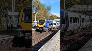 A Northern 195 Arrive And Depart Widnes For Warrington Central [upl. by Ardnahc]