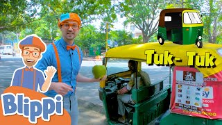 Blippi Travels To India Learning Vehicles With Blippi  Educational Videos For Kids [upl. by Naitirb]