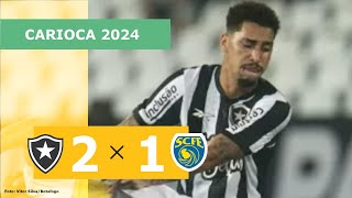 BOTAFOGO 2 X 1 SAMPAIO CORRÊA  CAMPEONATO CARIOCA 2024 VEJA OS GOLS [upl. by Ecirtnom]