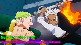 The Best Battle in One Piece Zoro vs Seraphim SHawk at Egghead Ep 1107  Anime One Piece Recaped [upl. by Wiener]