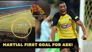 Anthony Martial Scored His First Goal For AEK Athens and Got MVP Award [upl. by Massimiliano]