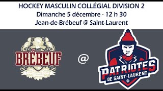 RSEQ Hockey masculin D2  Brébeuf  SaintLaurent 5 décembre 2021 [upl. by Blancha427]