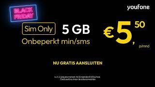 Youfone Black Friday Deals 5 GB voor maar € 550 pmnd [upl. by Tessie31]